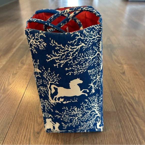 Vintage Margaret Smith Tote Bag Blue and White - Picture 3 of 16